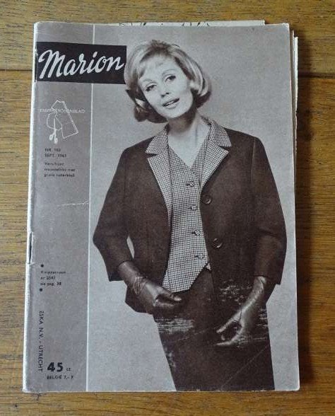 Marion zelfmaakmode nr 182 september 1963 vintage retro mode, Hobby en Vrije tijd, Kledingpatronen, Verzenden, Zo goed als nieuw