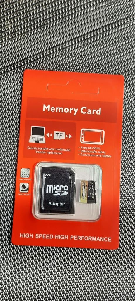 Nieuwe 1 TB MicroSDXC Geheugenkaart met Adapter, Audio, Tv en Foto, Fotografie | Geheugenkaarten, 1 TB of meer, Nieuw, Ophalen of Verzenden