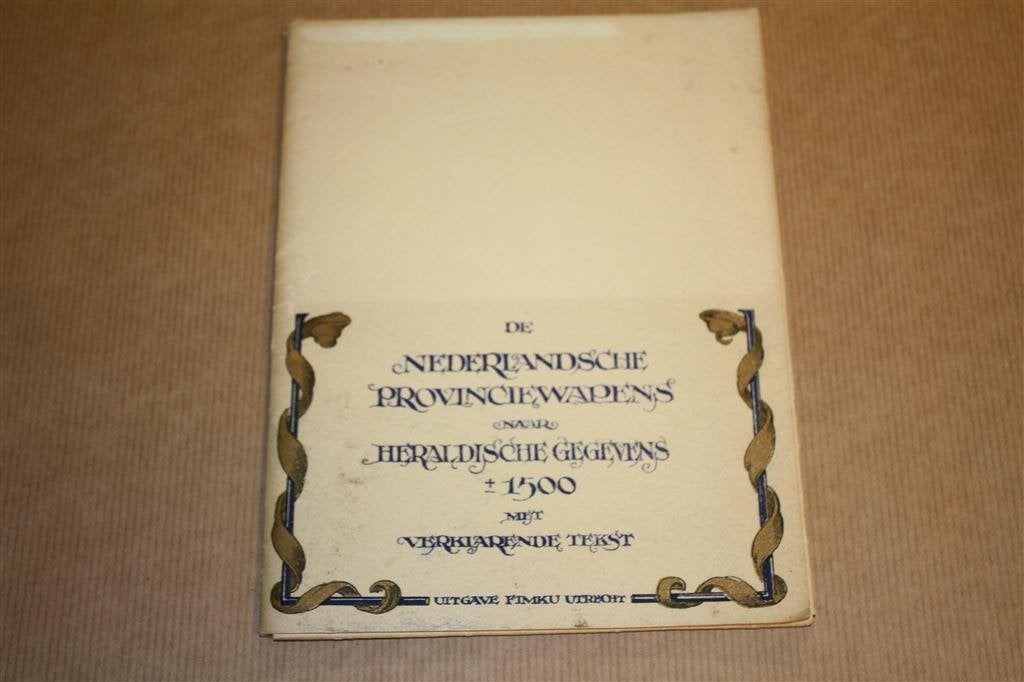De Nederlandsche Provinciewapens - Mapje met kaarten !!, Boeken, Ophalen of Verzenden, Gelezen