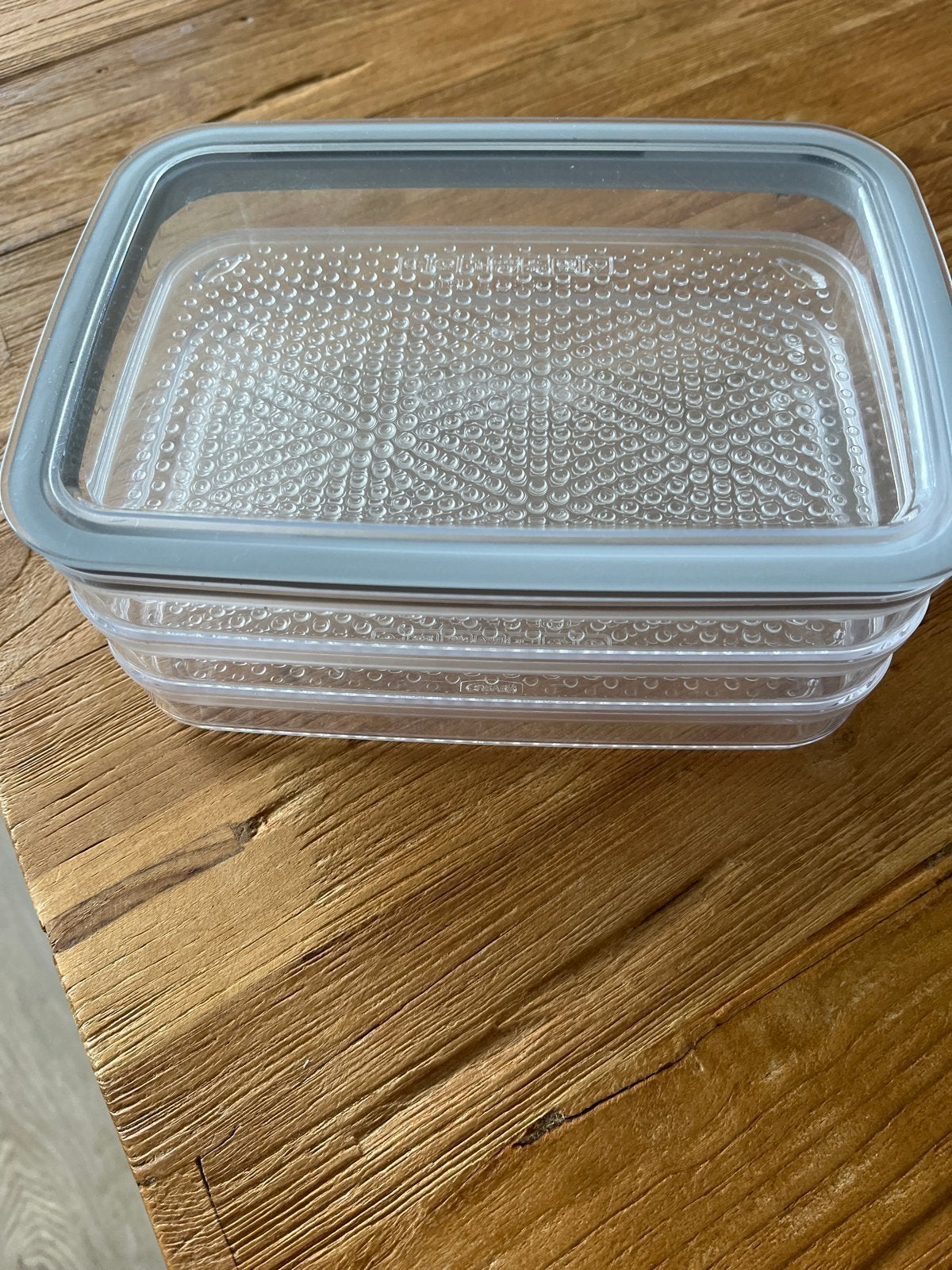 Vleeswaren bakje voor in de koelkast 3 bakjes met 1 deksel, Ophalen, Kunststof, Overige merken, Overige typen