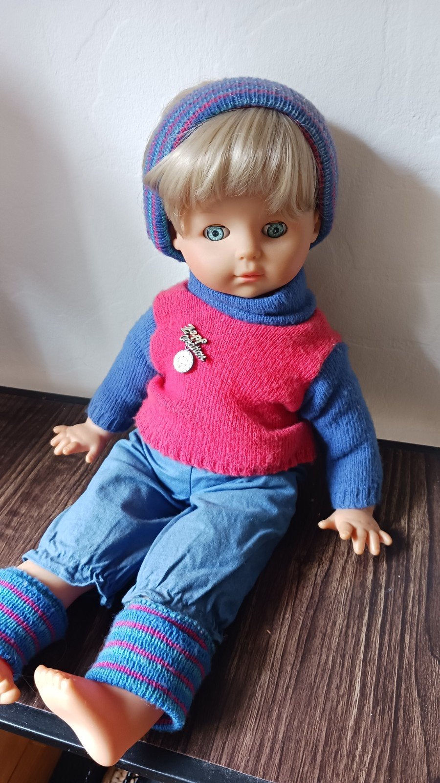 Zapf Creation Pop - Blond haar, blauwe ogen, Verzamelen, Ophalen of Verzenden, Zo goed als nieuw, Pop