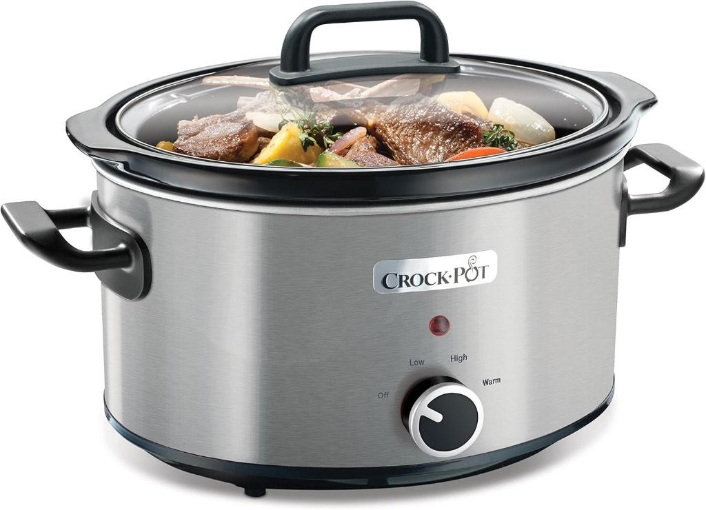 Crock Pot  Slowcooker 3,5l, type CSC025X, Huis en Inrichting, Ophalen of Verzenden, Zo goed als nieuw, Rvs, Kookpan of Snelkookpan