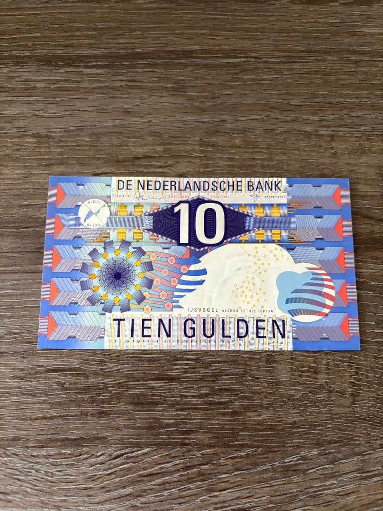 Bijna UNC biljet 10 gulden IJsvogel, 1997, Postzegels en Munten, Bankbiljetten | Nederland, Ophalen of Verzenden, 10 gulden