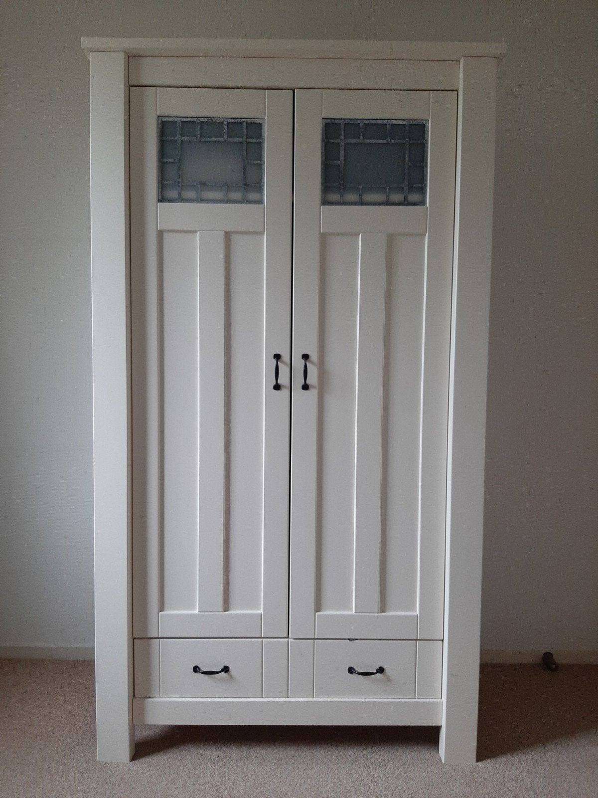 Complete set: Kast, commode en wandplank - Crème wit, Ophalen of Verzenden, Gebruikt, Jongetje of Meisje