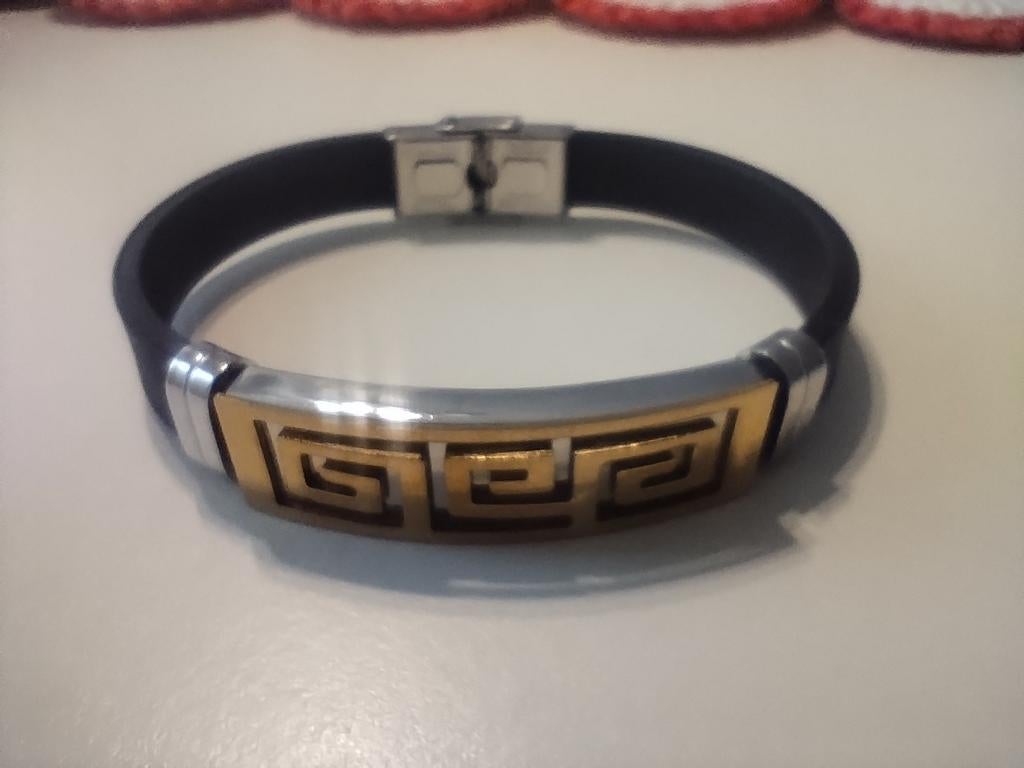 Stijlvolle Armband Versace, Sieraden, Tassen en Uiterlijk, Armbanden, Ophalen of Verzenden, Nieuw, Zwart, Kunststof of Plastic