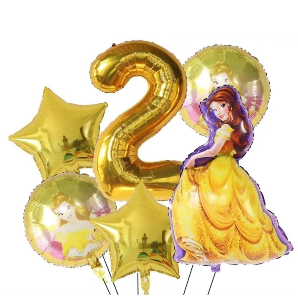 Prinsess Belle ballonnen, Ophalen of Verzenden, Nieuw, Versiering, Verjaardag