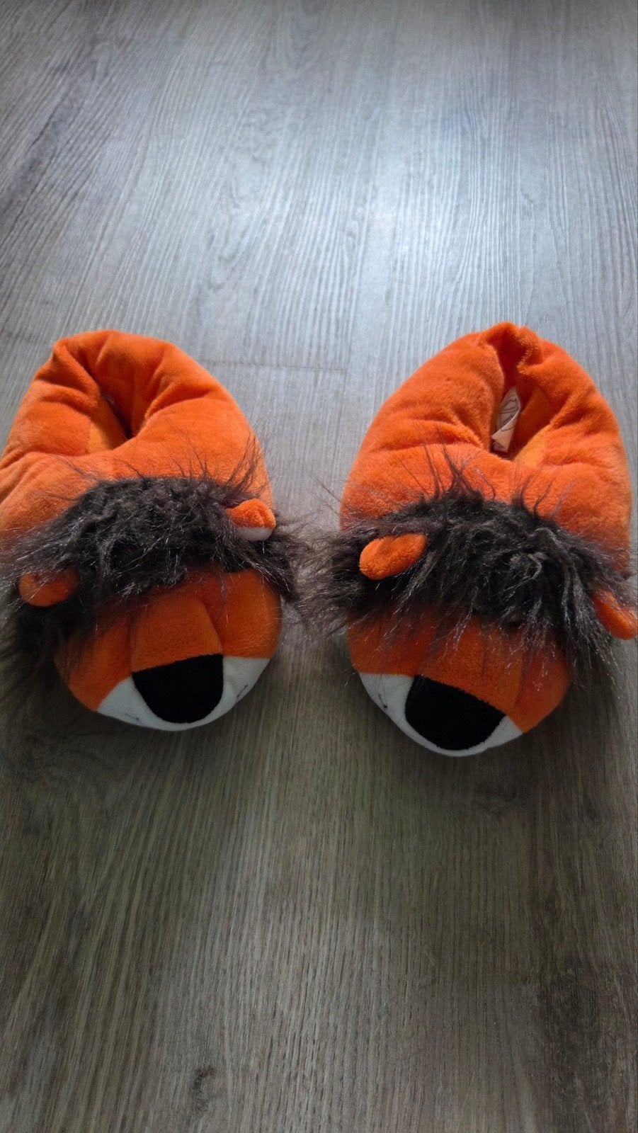 Leuke oranje pantoffels met leeuwenkop, Ophalen of Verzenden, Zo goed als nieuw