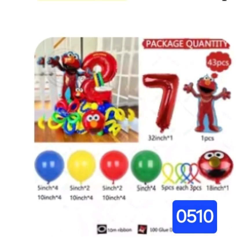 Nieuw Elmo Feestpakket - Sesamstraat, Ophalen, Nieuw, Versiering, Verjaardag