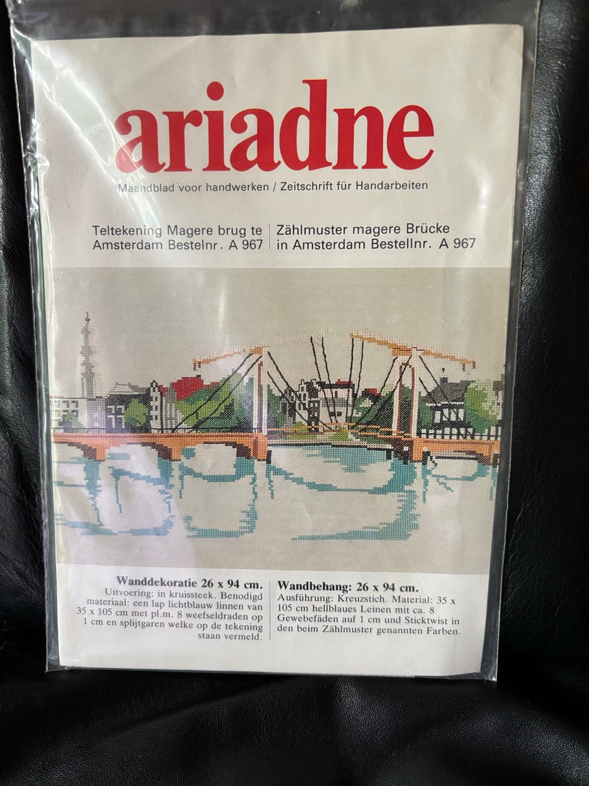 Ariadne Teltekening Magere Brug Amsterdam, Ophalen of Verzenden, Nieuw, Handborduren, Borduurpakket