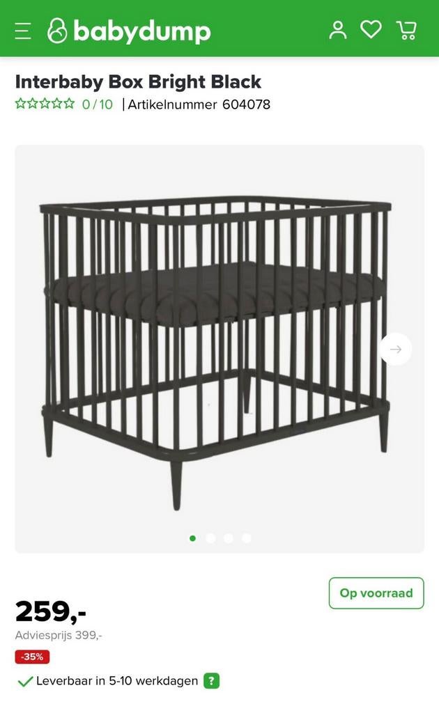 Interbaby Box Bright Black, Ophalen