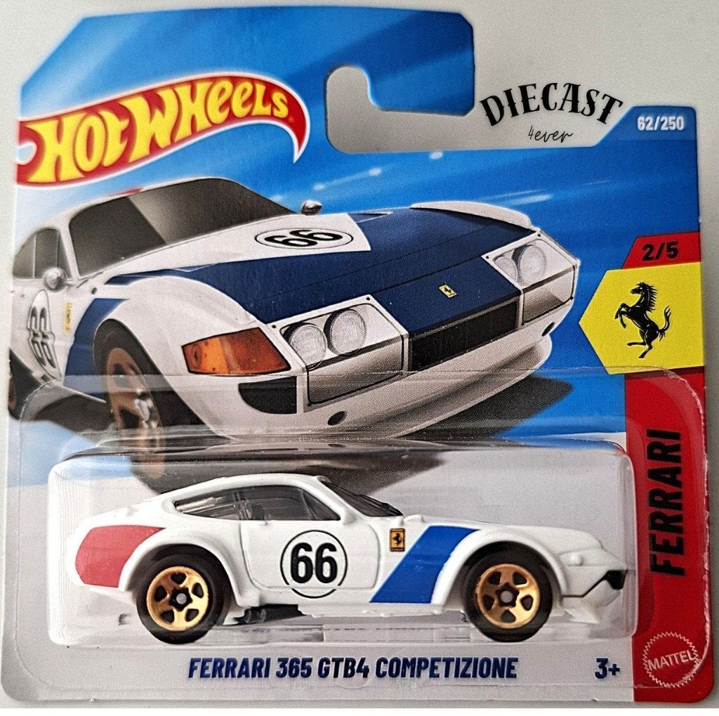 Hot Wheels Ferrari 365 GTB4 Competizione, Wit, Ophalen, Nieuw, Auto