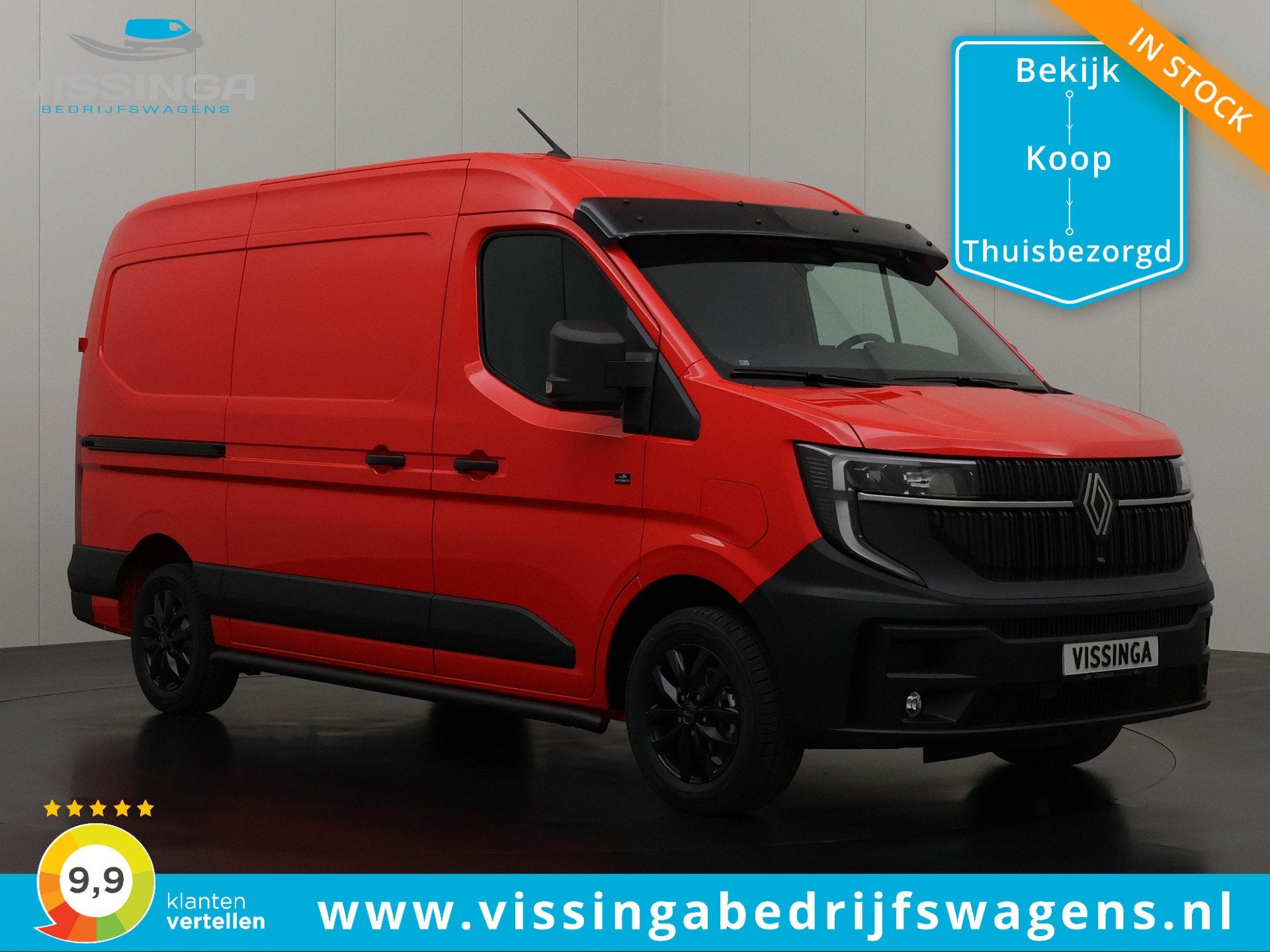 Renault Master E-Tech T35 L2H2 87 kWh Vissinga E-TECH Specia, Auto's, 143 pk, Met garantie (alle), Renault, 2500 kg