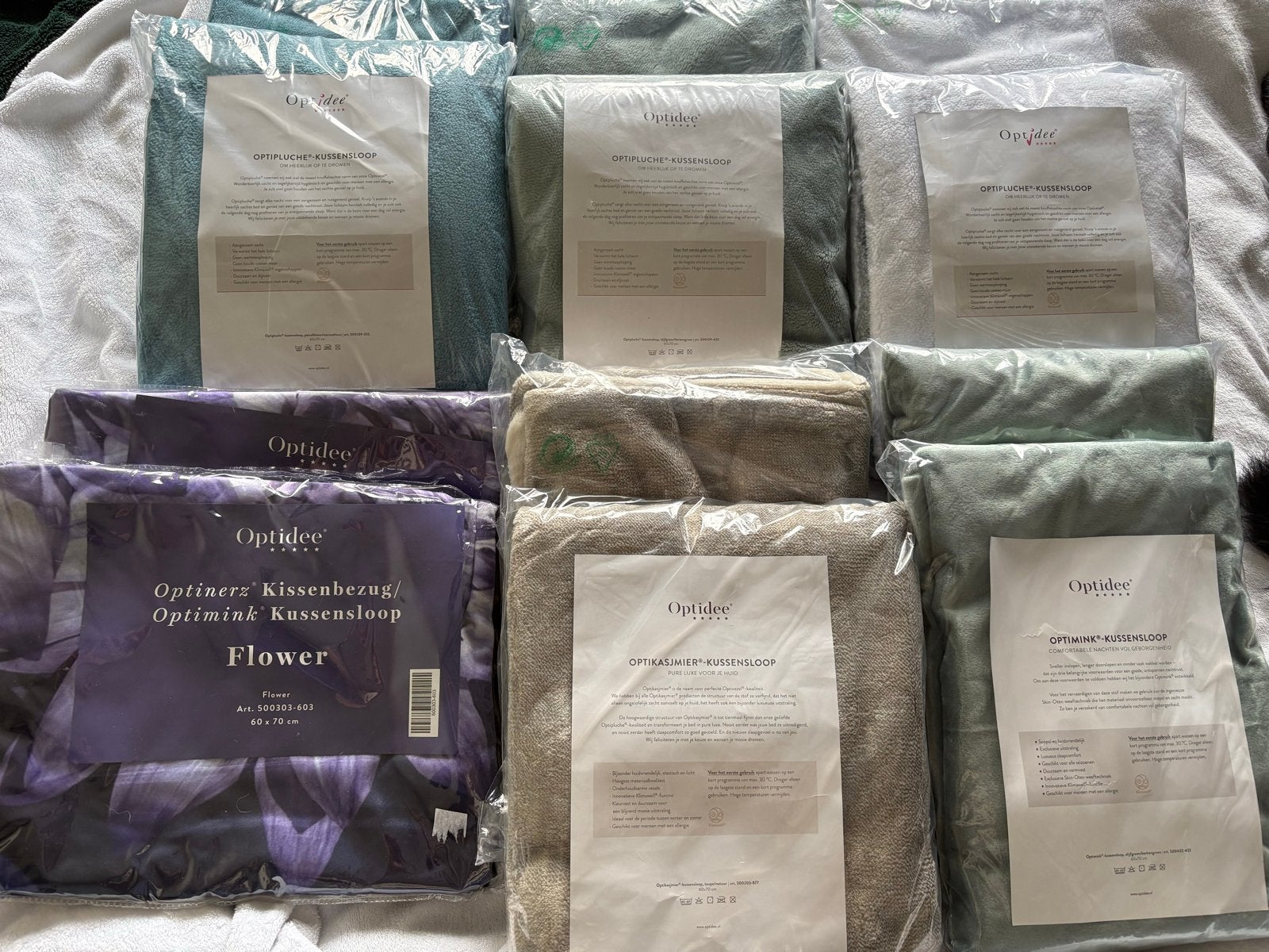 Nieuwe Optidee Kussenslopen - Diverse Soorten en Kleuren, Hoeslaken of Sloop, Meerkleurig, Verzenden, Nieuw