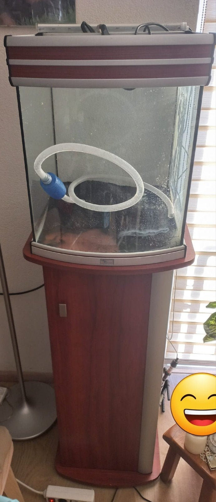 aquarium, Ophalen, Leeg aquarium