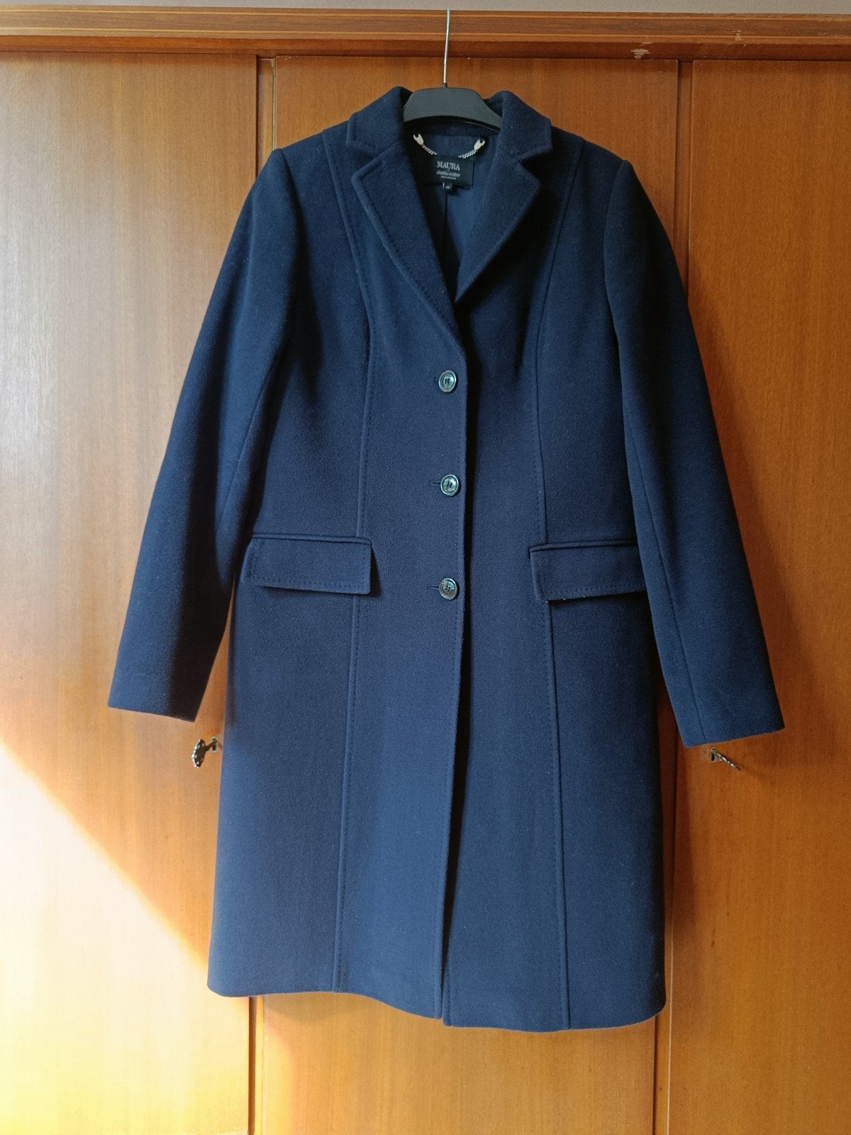 Maura by Claudia Sträter Wollen Jas - Navy (valt als 36/38), Kleding | Dames, Blauw, Ophalen of Verzenden, Zo goed als nieuw, Maura by Claudia Sträter