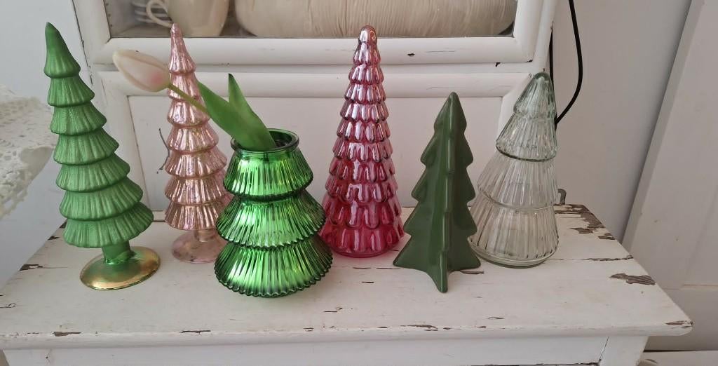 kerstballen roze en groen voor hele boom vol, Diversen, Kerst, Ophalen, Zo goed als nieuw