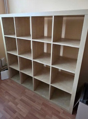 Kallax vakkenkast 147x147 cm, Ophalen, Met plank(en), Gebruikt, 100 tot 150 cm