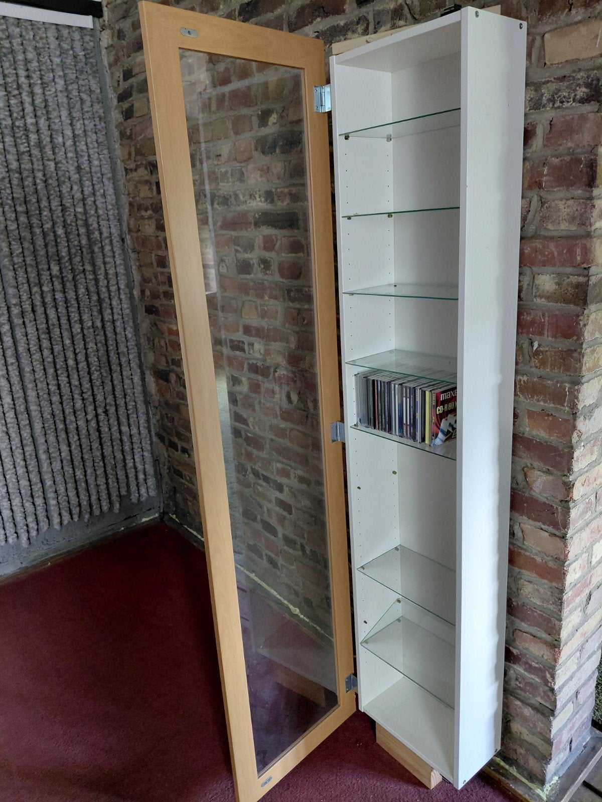 Vitrine kast voor bijvoorbeeld cd of video CD/DVD kast met g, Ophalen, Gebruikt, Hout, Cd's of Dvd's