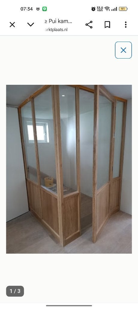 Eikenhouten Kameren suite / Scheidingswand, Doe-het-zelf en Verbouw, Deuren en Horren, Ophalen, Binnendeur, Nieuw, 200 tot 215 cm