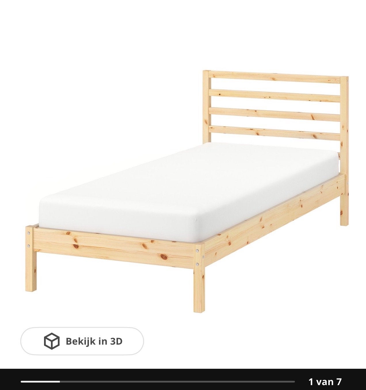 IKEA Eenpersoonsbed 90x200 cm - Gebruikt, Ophalen, Gebruikt, 90 cm, Eenpersoons