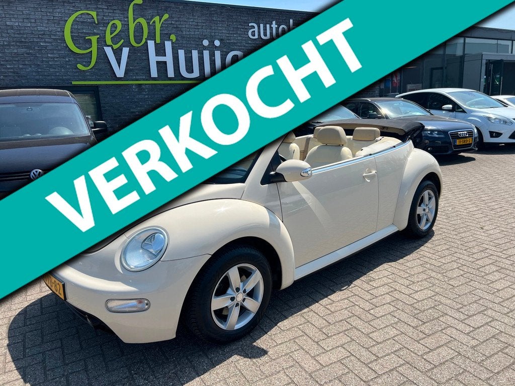 Volkswagen New Beetle Cabriolet 1.6 Highline, Gebruikt, 4 cilinders, Cabriolet, Leder en Stof