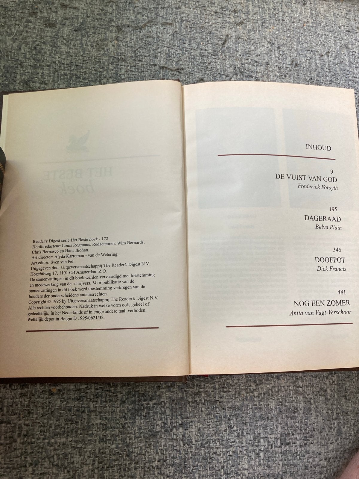 Reader's Digest Het Beste Boek - 1995 Editie, Boeken, Ophalen of Verzenden, Gelezen, Nederland