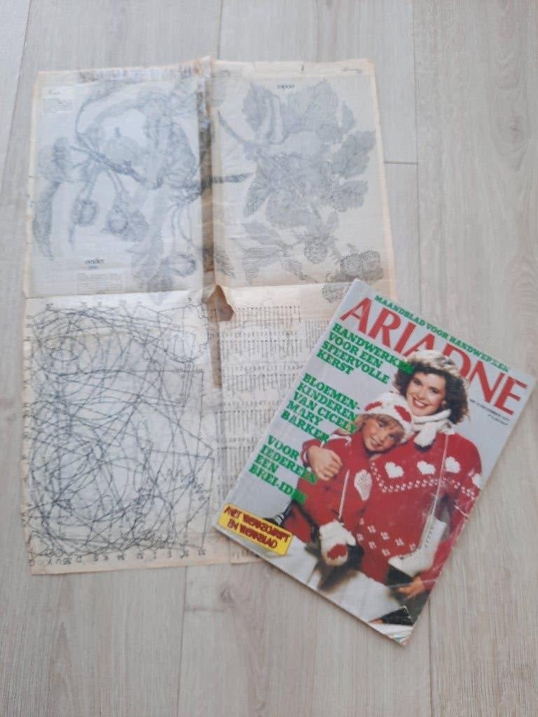 Oud borduurpatroon 6 Bloemenkinderen Ariadne 1977, Hobby en Vrije tijd, Ophalen of Verzenden, Gebruikt, Handborduren, Patroon