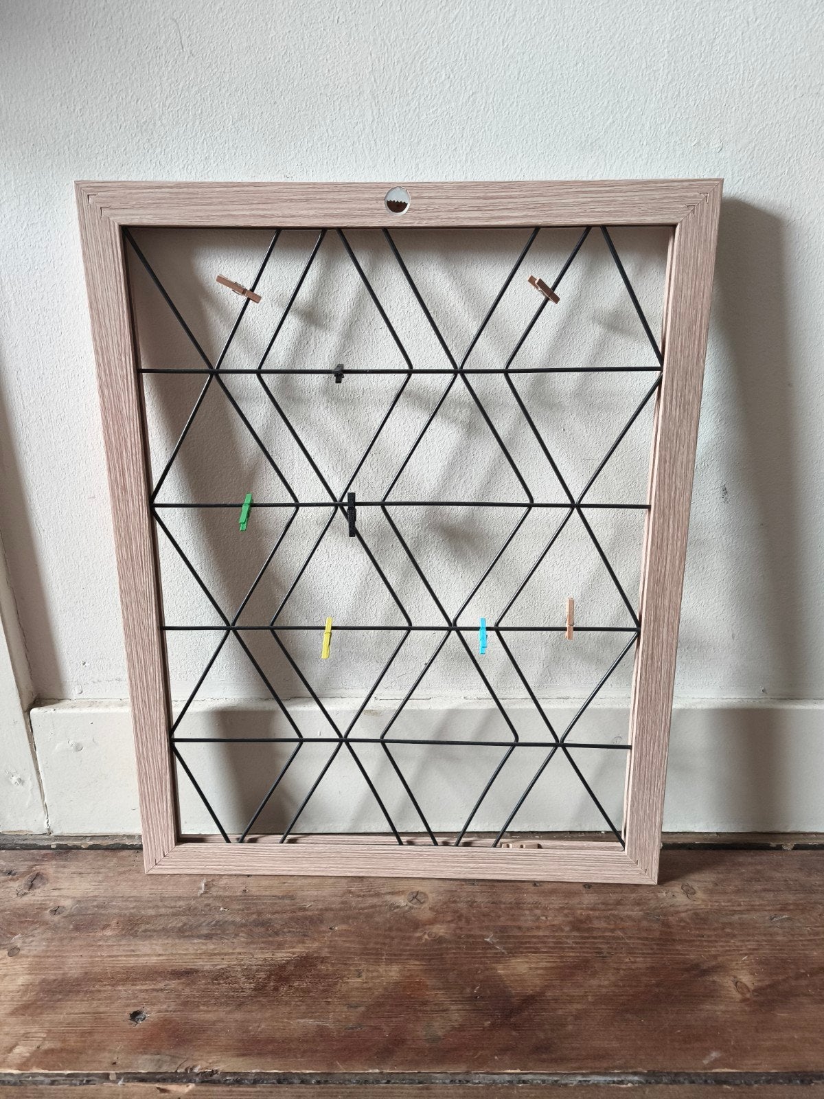 Fotohanger Blokker 40x60 cm met clips, Gebruikt, Hangend, Beige, Ophalen of Verzenden