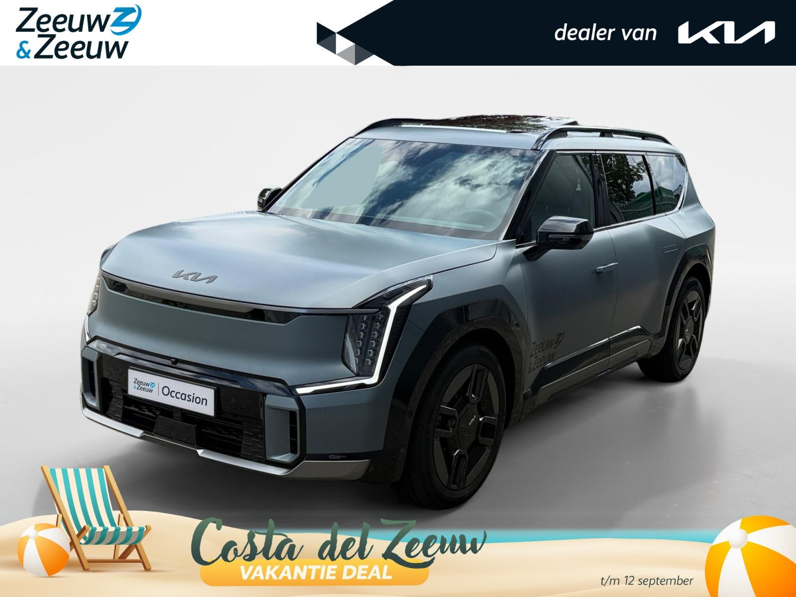 Kia EV9 GT-Line AWD 99.8 kWh | UNIEKE KLEUR! | 7-zits | Pano, Auto's, Kia, Automaat, 12 maanden, Origineel Nederlands, Vierwielaandrijving