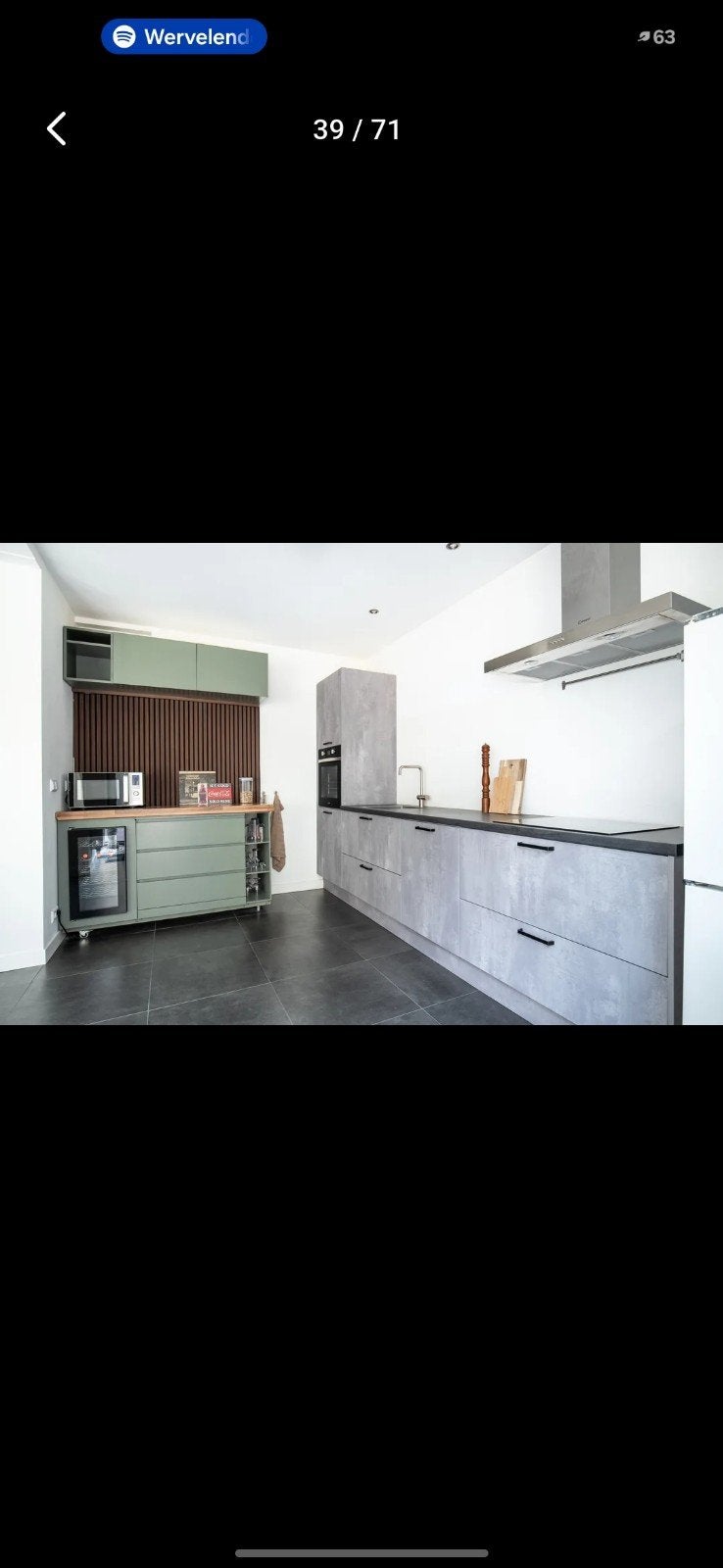 GRATIS! Moderne keuken (2024) in grijs en groen, Ophalen, Overige typen, Zo goed als nieuw, Greeploos