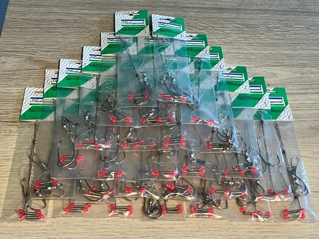 NIEUW : 33 * Gulpaternosters voor kabeljauw vissen - 25% !!, Watersport en Boten, Hengelsport | Zeevissen, Ophalen of Verzenden