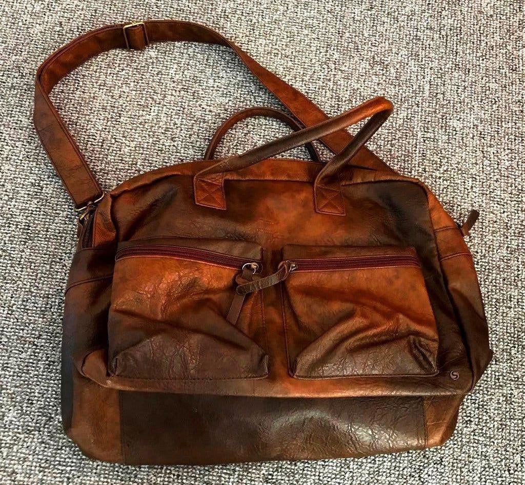 Sacha Leuke grote cognac Cowboysbag Cowboy style tas, Verzenden, Zo goed als nieuw, Bruin, Overige typen