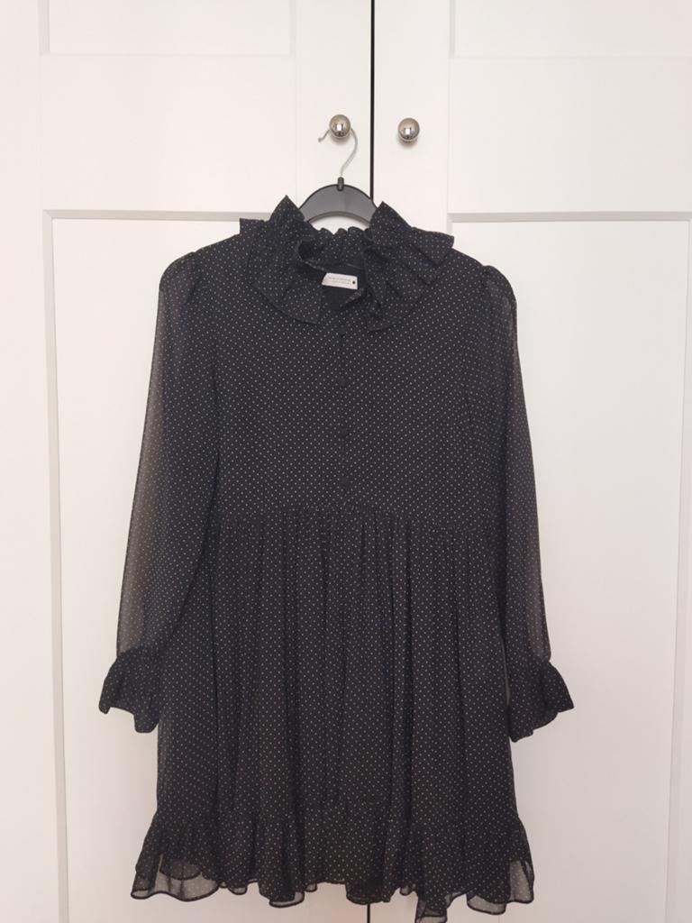 Zara zwart feest jurk maat XS paar uurtjes gedragen, Ophalen of Verzenden, Zo goed als nieuw, Maat 34 (XS) of kleiner, Zwart