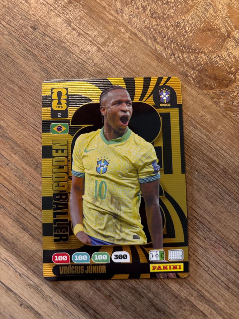 Panini WK 2026 Golden Baller Vinicius Jr. Voetbalkaart, Verzamelen, Ophalen of Verzenden, Nieuw, Buitenlandse clubs, Spelerskaart