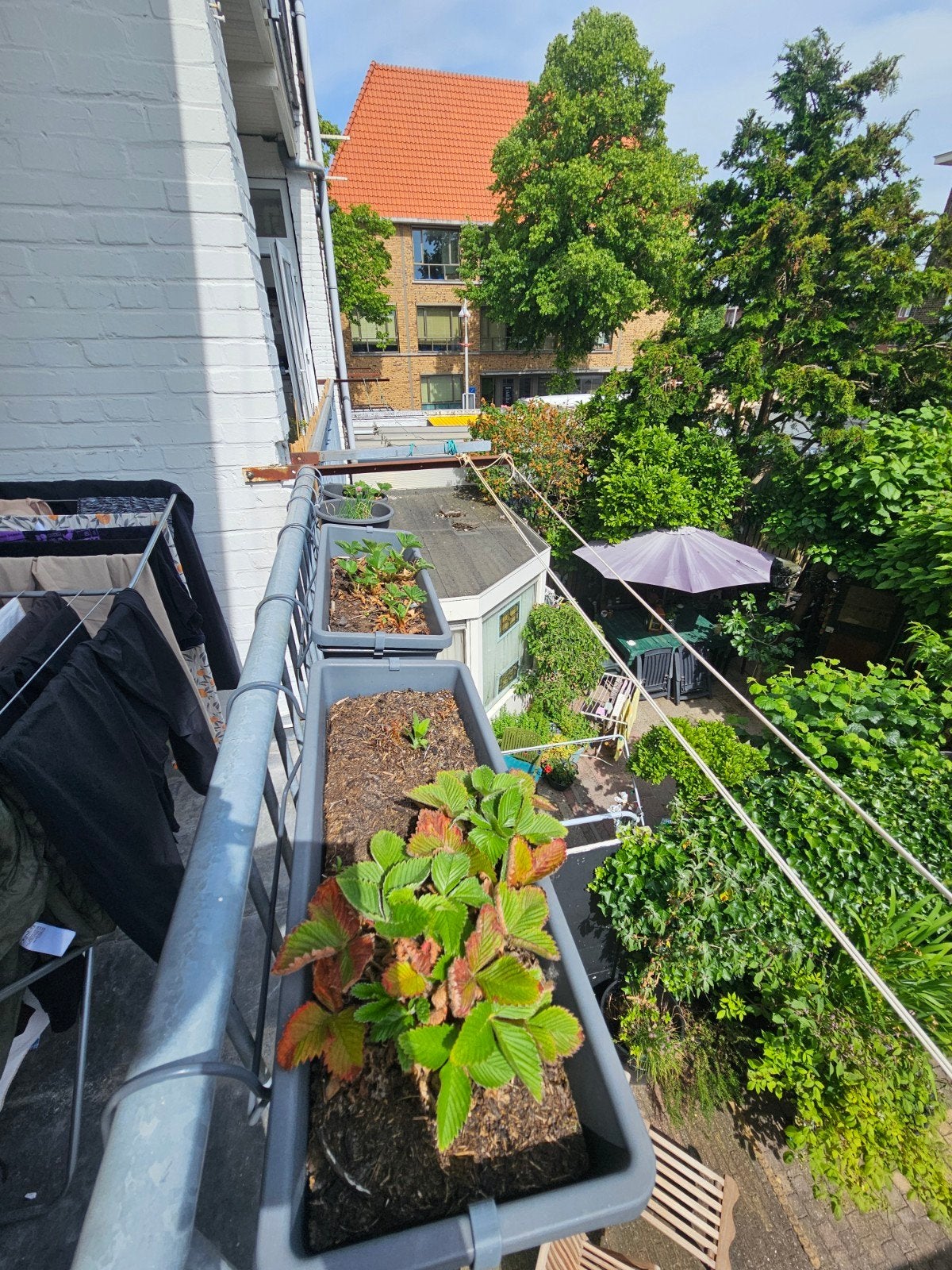 Plantenbakken voor balkon/schutting, Tuin en Terras, Ophalen, Kunststof, Gebruikt, Minder dan 30 cm