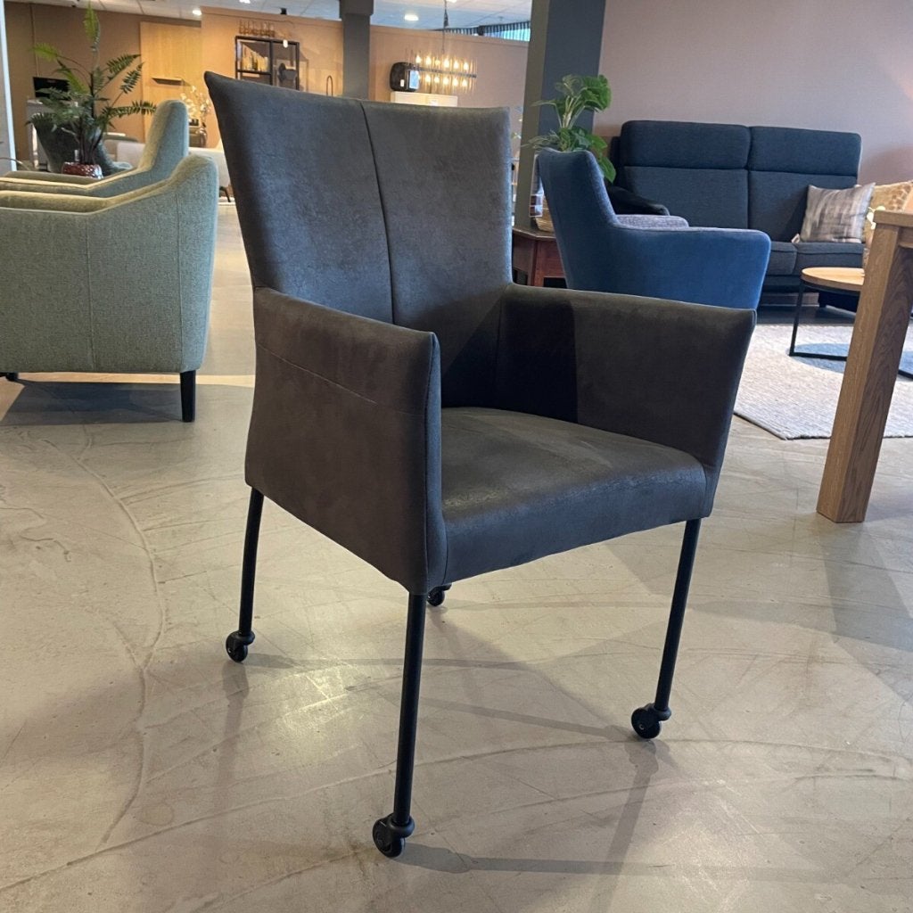 Malonno Armstoel - Set van 4 Antraciet - IN.HOUSE, Huis en Inrichting, Stoelen, Niet ingevuld, Niet ingevuld, Niet ingevuld