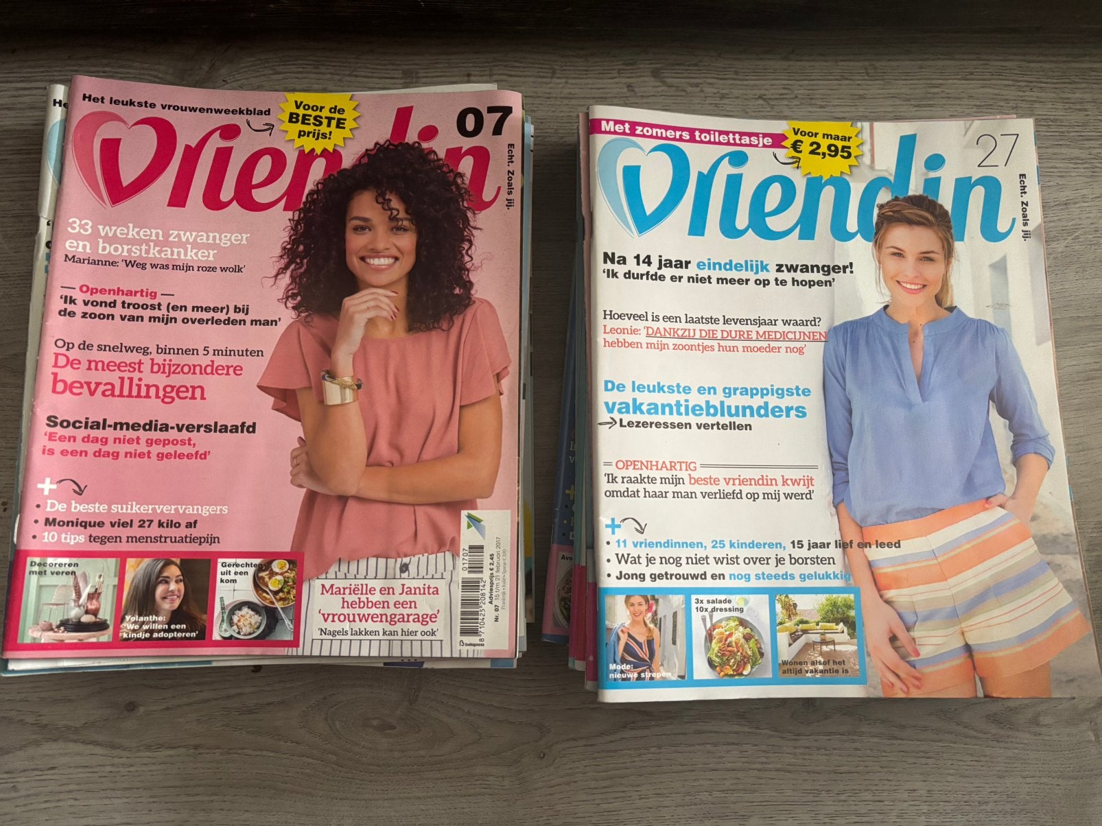 Vriendin tijdschriften + twee specials uit 2017, Ophalen of Verzenden, Zo goed als nieuw, Damesbladen