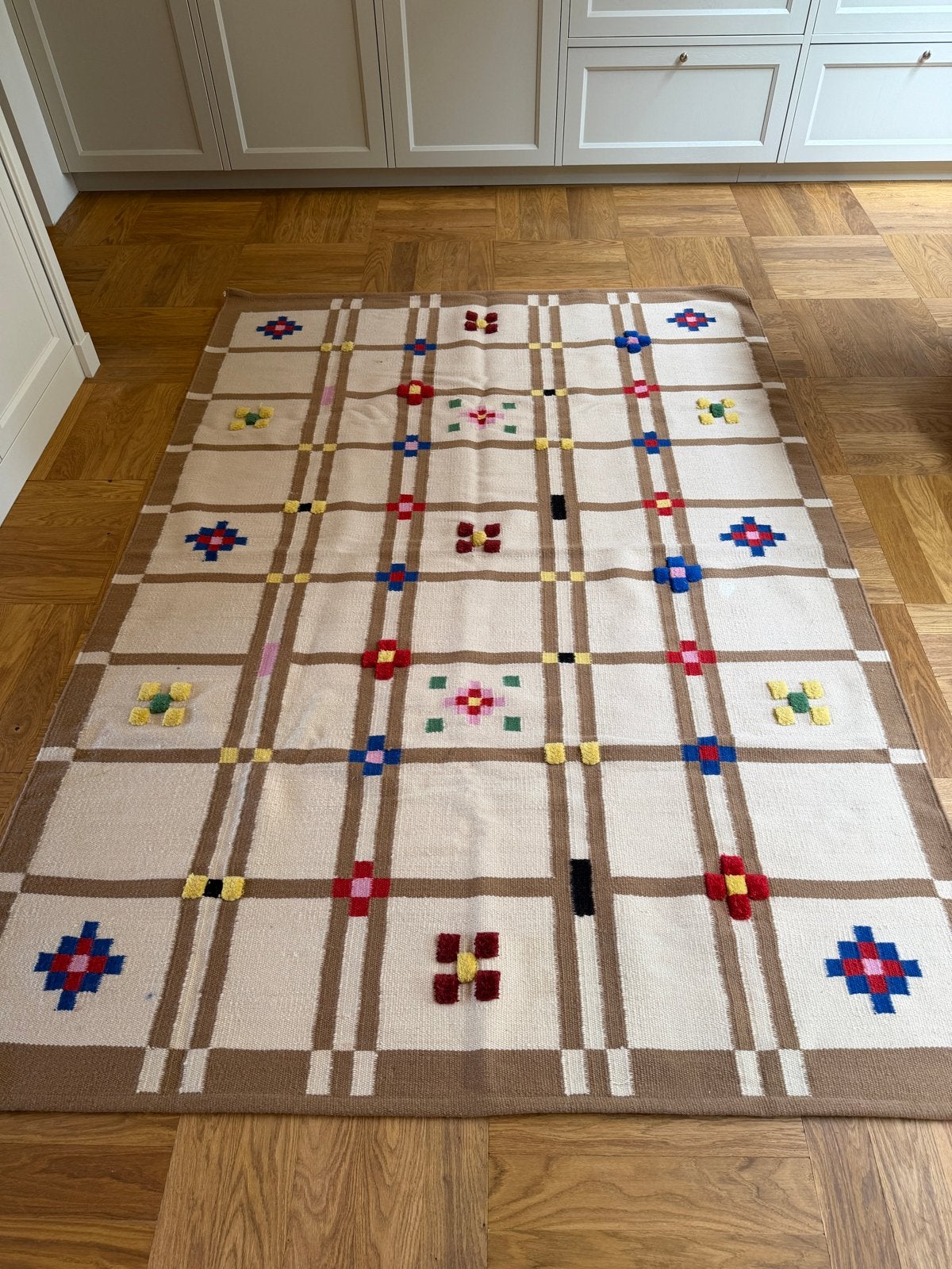 IKEA KNYLHAVREN Vloerkleed - Handgemaakt, 170x240 cm, Ophalen, Beige, 150 tot 200 cm, 200 cm of meer