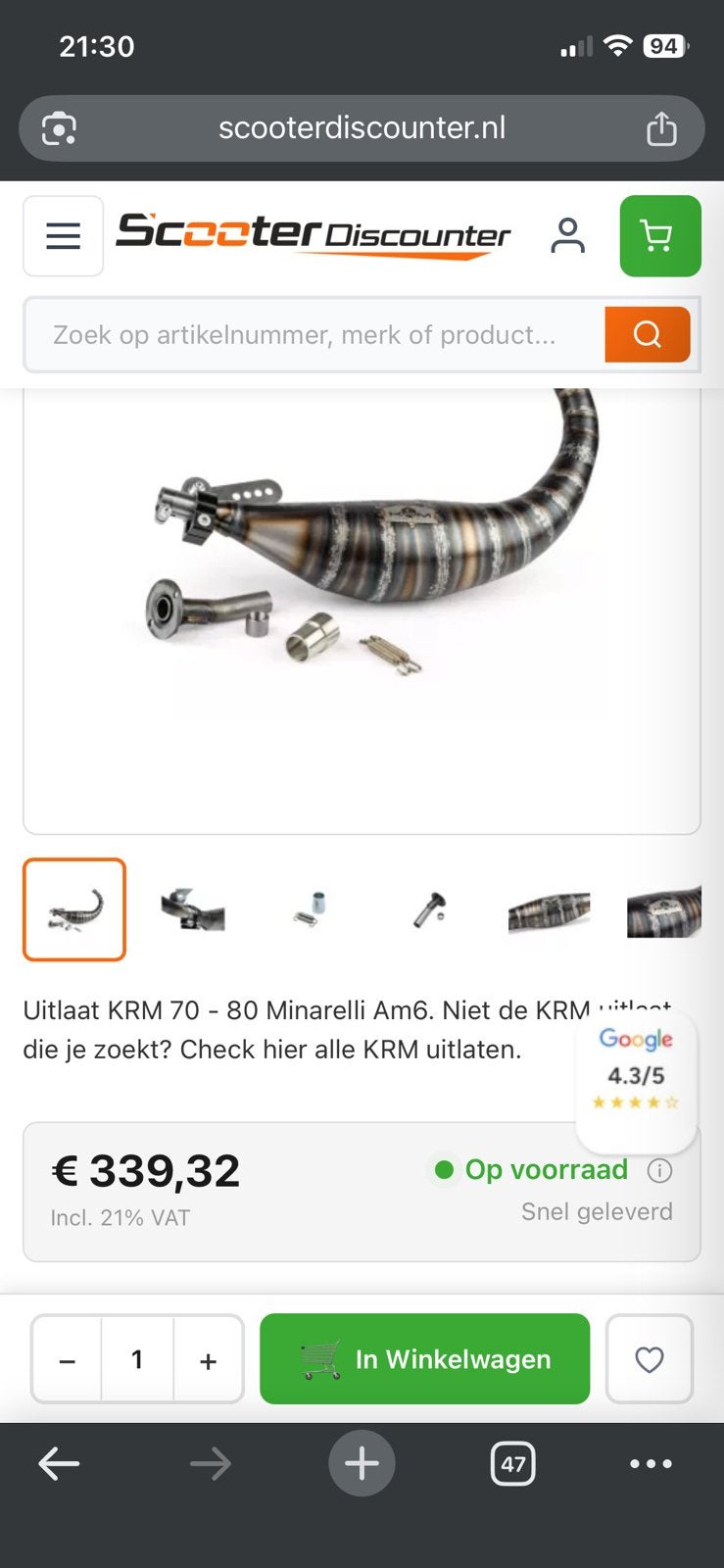 !Gezocht! krm derbi 70 80 of 80/90 mag ook een ander merk, Ophalen