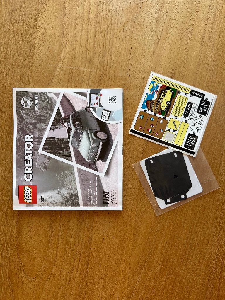 Lego creator 10271 FIAT 500, Ophalen, Lego, Zo goed als nieuw, Inclusief instructies