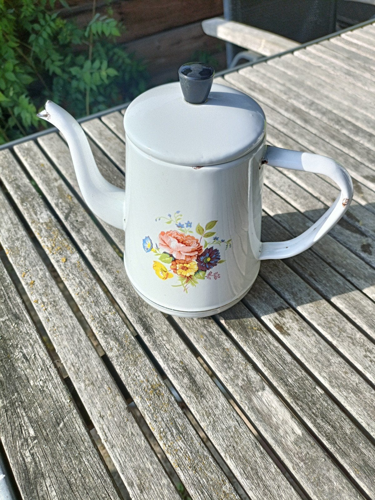 Prachtige brocante koffiekan, Ophalen