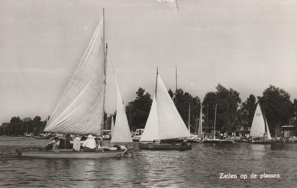 NEDERLAND Zeilen op de Plassen, Verzenden, 1960 tot 1980, Gelopen, Zuid-Holland