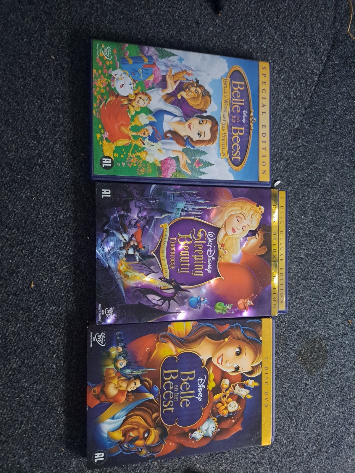 Disney DVD's Belle en het Beest & Doornroosje speciale editi, Alle leeftijden, Ophalen, Gebruikt