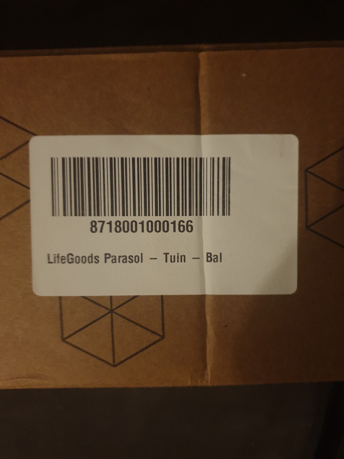 Parasol 3x3 meter - LifeGoods, Tuin en Terras, Parasols, Ophalen of Verzenden, Nieuw, 3 tot 4 meter, Stokparasol