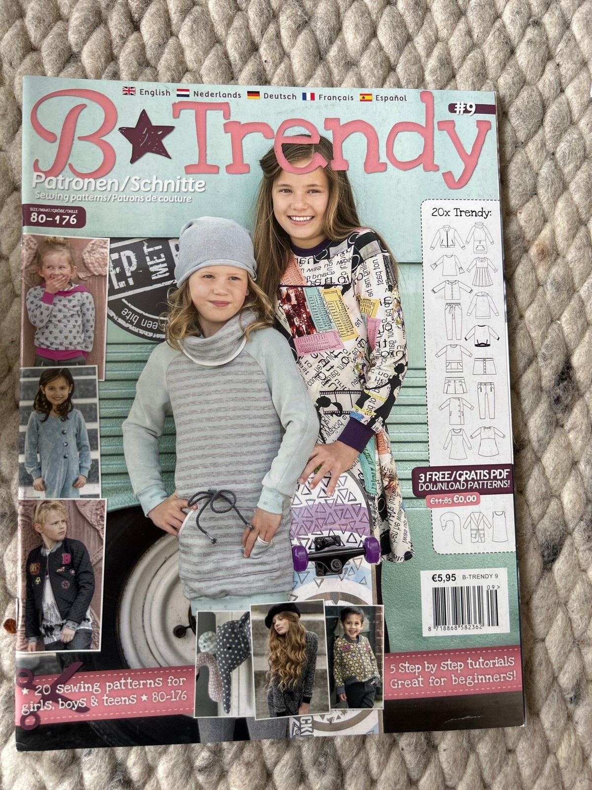 B Trendy naaipatronen magazine #9 - Kinderkleding, Overige merken, Overige typen, Kind, Nieuw