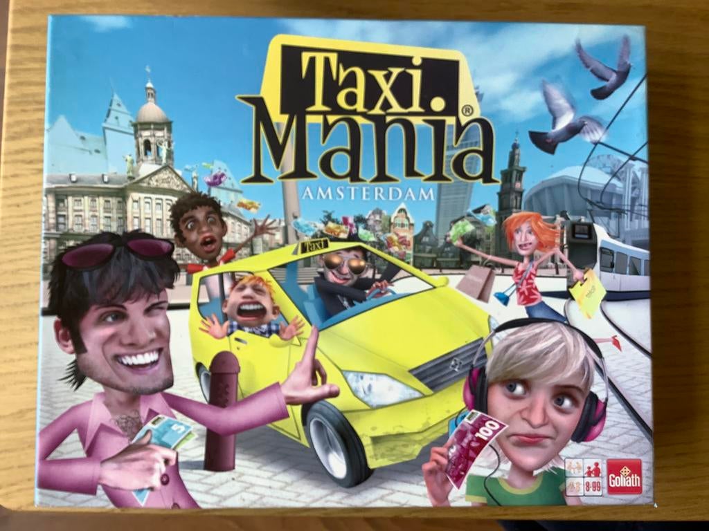 Taxi mania Amsterdam spel van Goliath, Hobby en Vrije tijd, Gezelschapsspellen | Bordspellen, Ophalen of Verzenden, Gebruikt