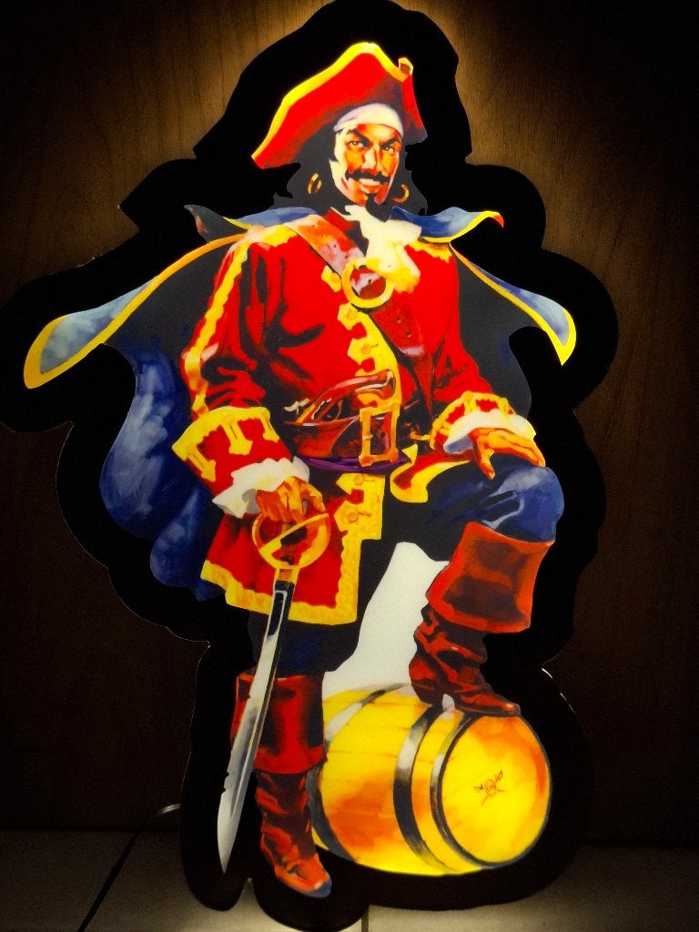 Originele lichtreclame Captain Morgan rum, Ophalen of Verzenden, Nieuw, Lichtbak of (neon) lamp