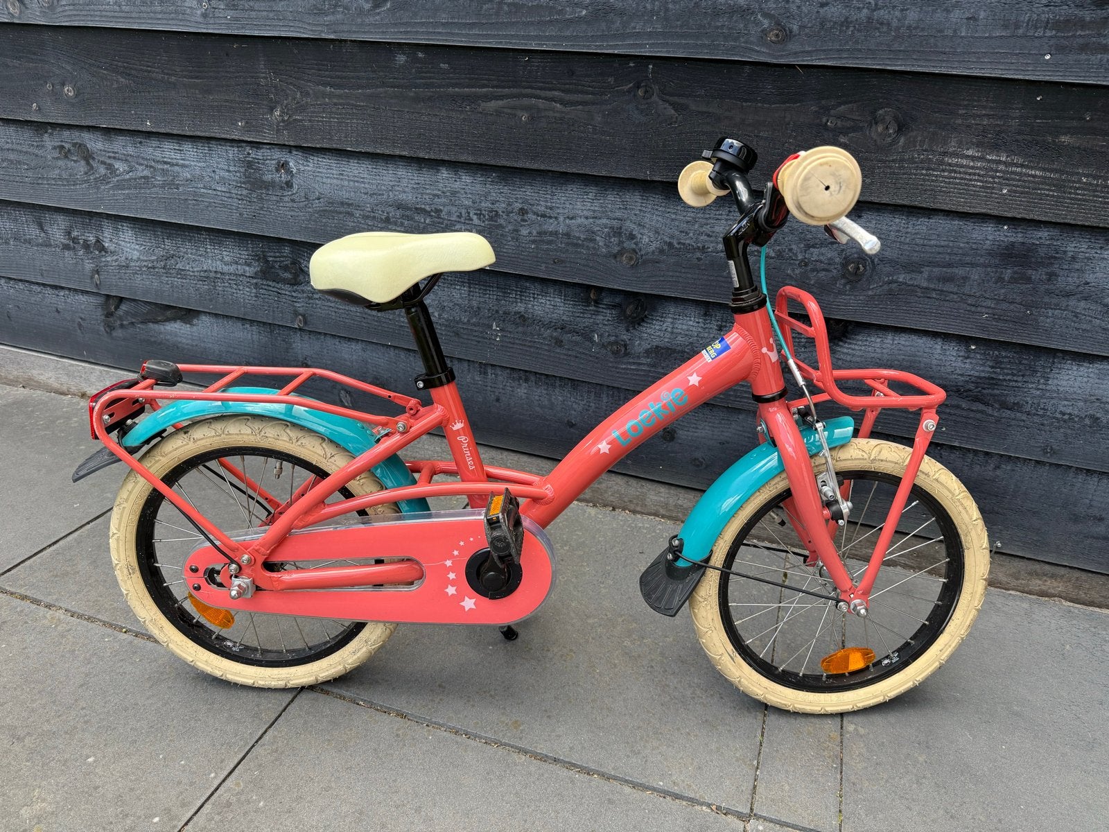 Batavus Loekie Prinses 16 inch kinderfiets met zijwieltjes, Fietsen en Brommers, Ophalen, Gebruikt, 16 tot 20 inch