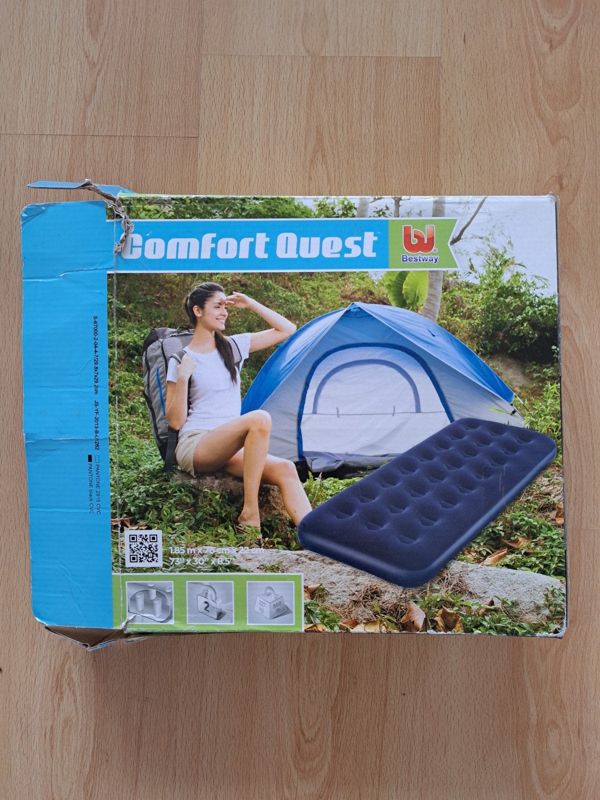Comfort Quest Bestway luchtbed 76x185x22 cm, Ophalen of Verzenden, Zo goed als nieuw, 1-persoons