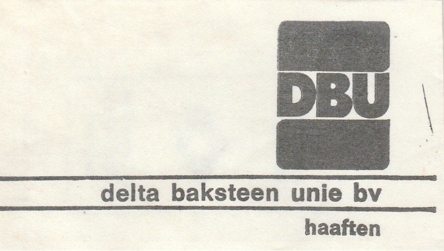 DBU Delta Baksteen Unie Haaften, Ophalen of Verzenden